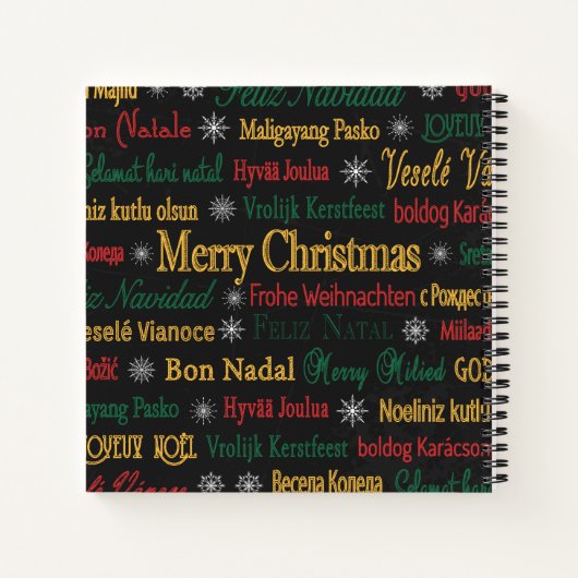 Frohe Weihnachtsgrüße in einer anderen Sprache | Notizblock (Rückseite)