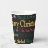 Frohe Weihnachtsgrüße in einer anderen Sprache | Pappbecher (Links)