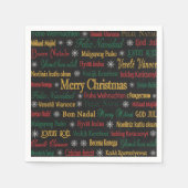 Frohe Weihnachtsgrüße in einer anderen Sprache | Serviette (Vorderseite)