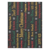 Frohe Weihnachtsgrüße in einer anderen Sprache | Tischdecke (Vorderseite)