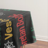 Frohe Weihnachtsgrüße in einer anderen Sprache | Tischdecke (Beispiel)