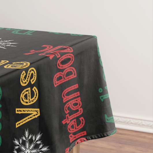 Frohe Weihnachtsgrüße in einer anderen Sprache | Tischdecke (Beispiel)
