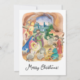 Frohe Weihnachtsgrüße Karte , kleiner Jesus Christ