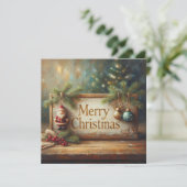 Frohe Weihnachtsgrüße Karten (Stehend Vorderseite)