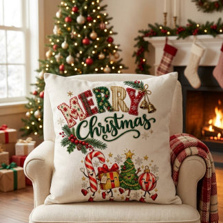 Frohe Weihnachtsgrüße Kissen