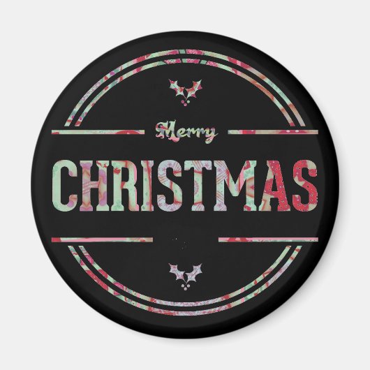Frohe Weihnachtsgrüße Magnet (Vorne)