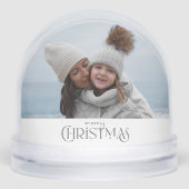 Frohe Weihnachtsgrüße mit Foto Schneekugeln (Vorderseite)