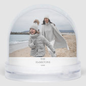 Frohe Weihnachtsgrüße mit Foto Schneekugeln (Rückseite)