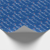 Frohe Weihnachtsgrüße mit Glitzern Geschenkpapier (Ecke)