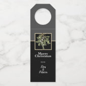 Frohe Weihnachtsgrüße mit Mistletoe Flaschenanhänger (Vorderseite)