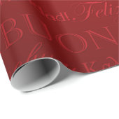 Frohe Weihnachtsgrüße Multi-Sprachen Red Geschenkpapier (Rolleneckpunkt)