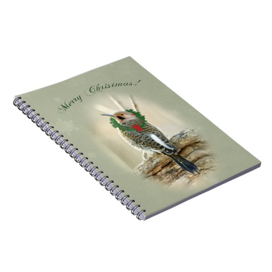Frohe Weihnachtsgrüße - Northern Flicker Notizblock (Rechte Seite)