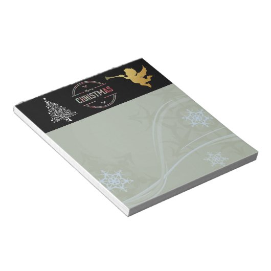 Frohe Weihnachtsgrüße Notizblock (angewinkelt)