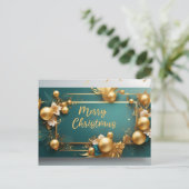 Frohe Weihnachtsgrüße Postkarte (Stehend Vorderseite)