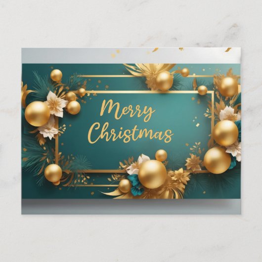 Frohe Weihnachtsgrüße Postkarte (Vorderseite)