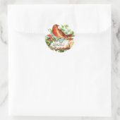 Frohe Weihnachtsgrüße Runder Aufkleber (Tasche)