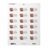 Frohe Weihnachtsgrüße Santa Adressaufkleber (Vorne)