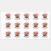 Frohe Weihnachtsgrüße Santa Etiketten (Blatt)