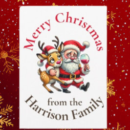 Frohe Weihnachtsgrüße Santa Feiertagskarte