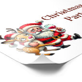 Frohe Weihnachtsgrüße Santa Fotodruck (Ecke)