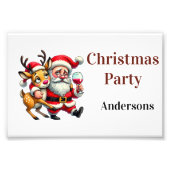 Frohe Weihnachtsgrüße Santa Fotodruck (Vorne)