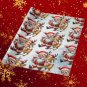 Frohe Weihnachtsgrüße Santa Geschenkpapier