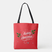 Frohe Weihnachtsgrüße Tasche (Rückseite)