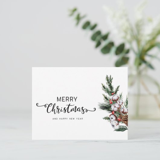 Frohe Weihnachtsgrüße Weihnachtskarte Feiertagspostkarte (Stehend Vorderseite)