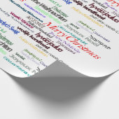 Frohe Weihnachtsgrüße Zitat Ausländische Sprachen Geschenkpapier (Ecke)