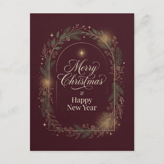 Frohe Weihnachtsgrüße zum Urlaub Frohes neues Jahr Postkarte
