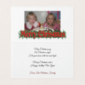 Frohe Weihnachtsgrüßkarte (Innenseite Aufgefaltet)