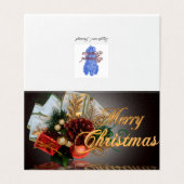 Frohe Weihnachtsgrüßkarte (Außenseite Aufgefaltet)