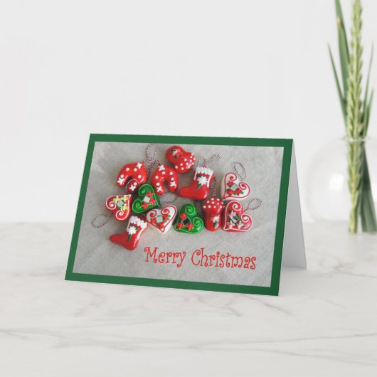 Frohe Weihnachtsgrüßkarte Feiertagskarte (Vorderseite)