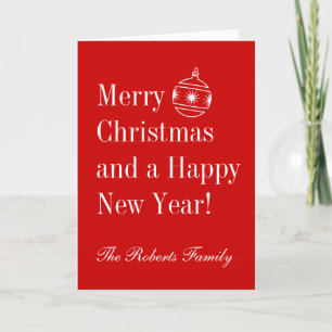 Frohe Weihnachtsgrüßkarten   personalisierter Name Feiertagskarte
