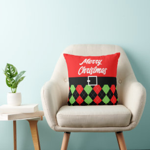 Frohe Weihnachtsgürtel und Raute Kissen