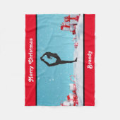 Frohe Weihnachtsgymnast / Cheer Scorpion Fleecedecke (Vorderseite)