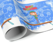 Frohe Weihnachtsgymnast Elf Geschenkpapier (Rolleneckpunkt)