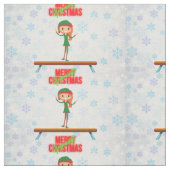 Frohe Weihnachtsgymnast Elf Stoff (Nahaufnahme)