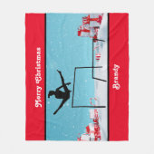 Frohe Weihnachtsgymnastik Fleece Blanket (Vorderseite)