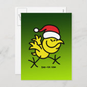 Frohe Weihnachtshähnchen Feiertagspostkarte (Vorne/Hinten)