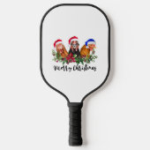 Frohe Weihnachtshähnchen Pickleball Schläger (Vorderseite)