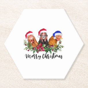 Frohe Weihnachtshähnchen Untersetzer