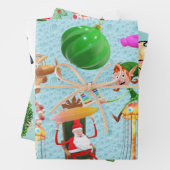 Frohe Weihnachtshai Polar Bear Santa Geschenkpapier Set (Beispiel)