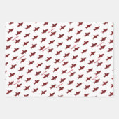 Frohe Weihnachtshai Red Black Buffalo Kariert Geschenkpapier Set (Vorderseite 2)