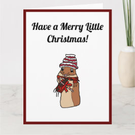 Frohe Weihnachtshamster Gerbil Cartoon Holiday Pet Karte