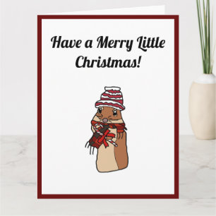 Frohe Weihnachtshamster Gerbil Cartoon Holiday Pet Karte