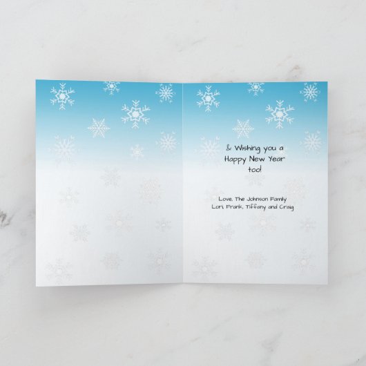 Frohe Weihnachtshandgezeichnete Feiertage Karte (Innenseite)