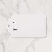 Frohe Weihnachtshandschrift Brush Script Gold Geschenkanhänger (Rückseite (Horizontal))