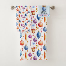 Frohe Weihnachtshandtuch-Set Badhandtuch Set