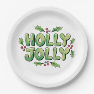 Frohe Weihnachtsharmonie Pappteller